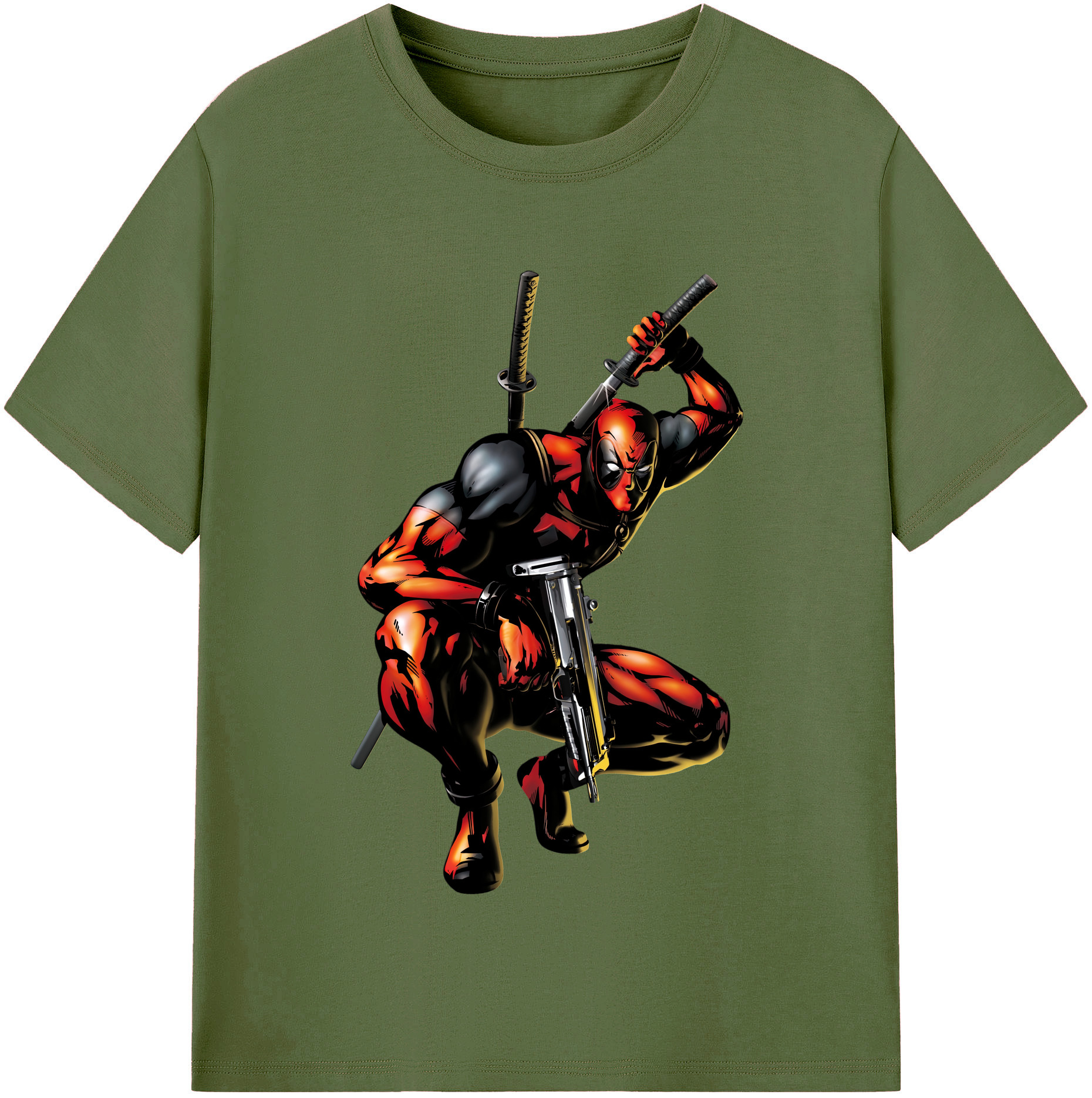 （画像用） Deadpool デッドプール 綿100％半袖Tシャツ（フロントプリント）